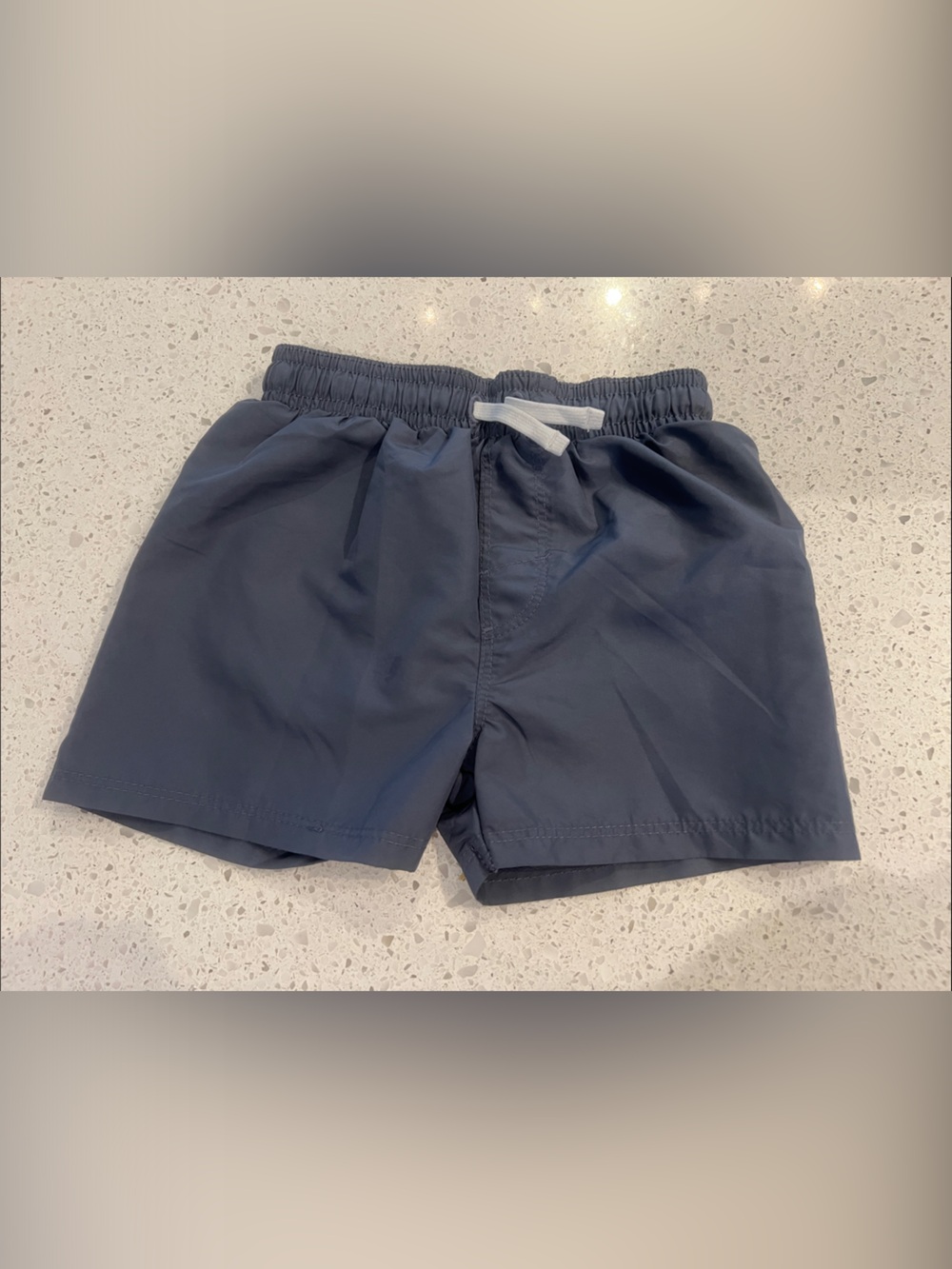 Baby Swim Shorts -Blue Elastic Waist